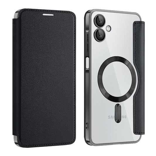 Funda MagSafe para Samsung Galaxy A06 A065, Techsuit, SmartMag Book, Negra