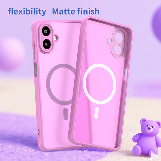 Funda MagSafe para Samsung Galaxy A07 4G A075, Techsuit, HaloFrost II, Rosa