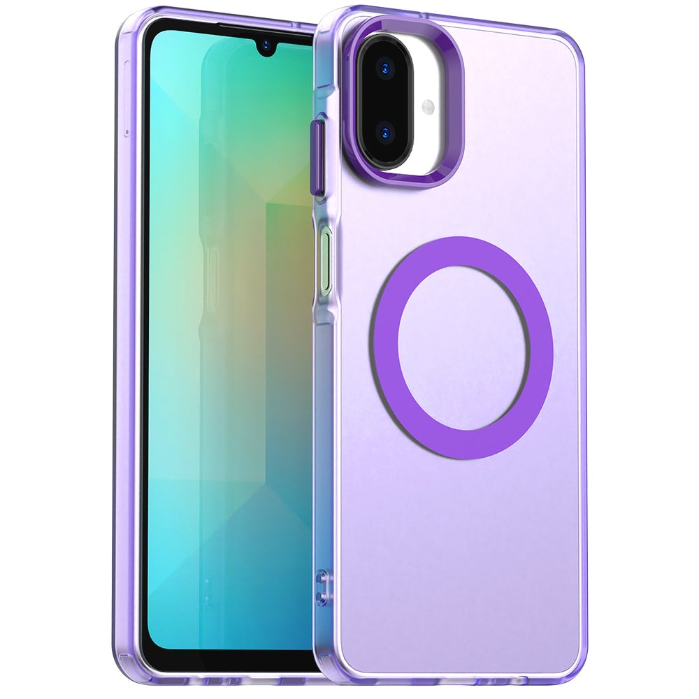 Funda MagSafe para Samsung Galaxy A07 4G A075, Techsuit, CandyCase, Morado