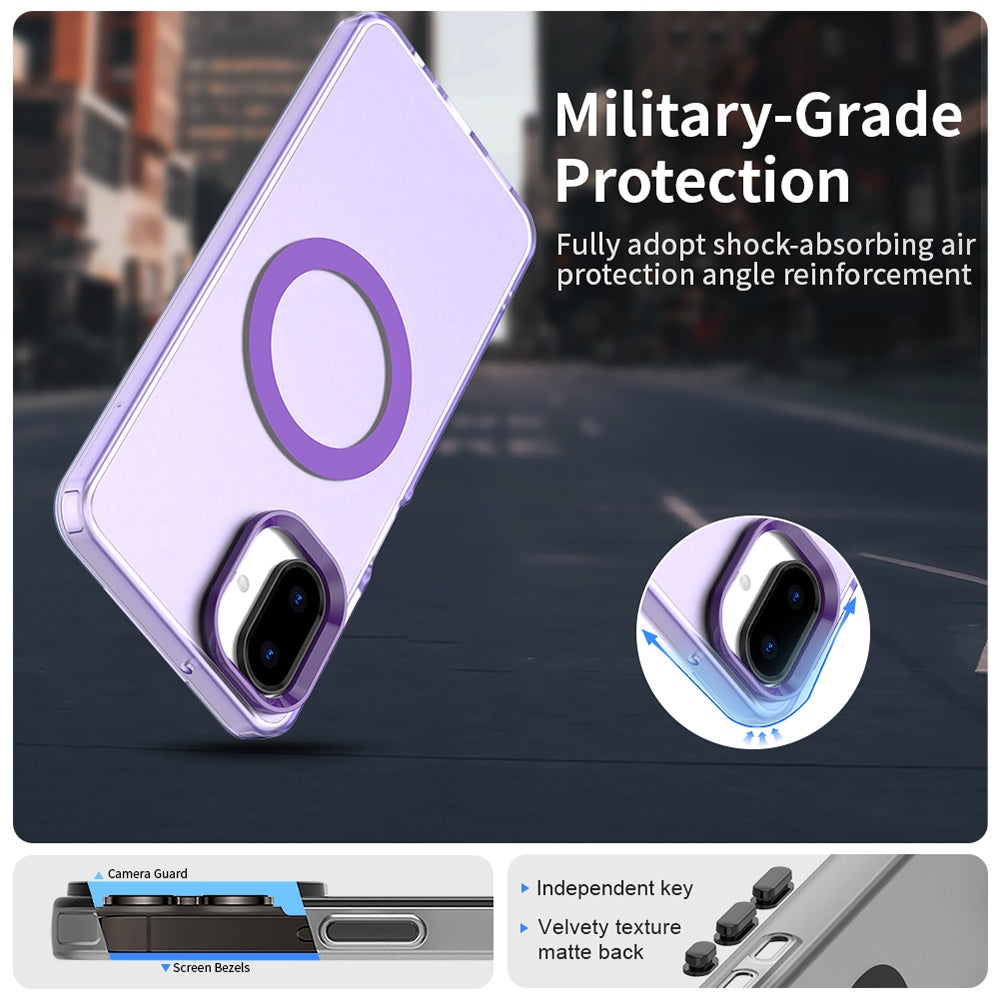 Funda MagSafe para Samsung Galaxy A07 4G A075, Techsuit, CandyCase, Morado