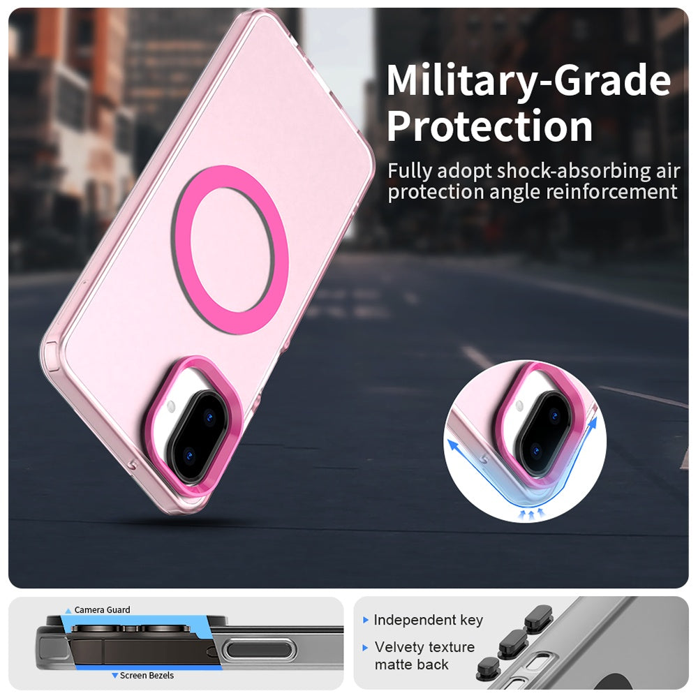 Funda MagSafe para Samsung Galaxy A07 4G A075, Techsuit, CandyCase, Rosa