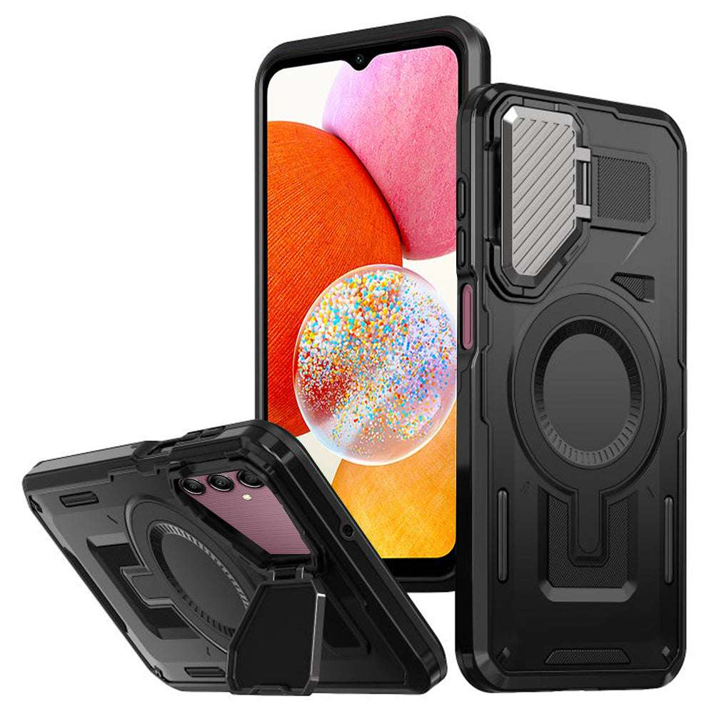 Funda MagSafe para Samsung Galaxy A14 A145 / A14 5G A146, Techsuit, CamVault, Negra