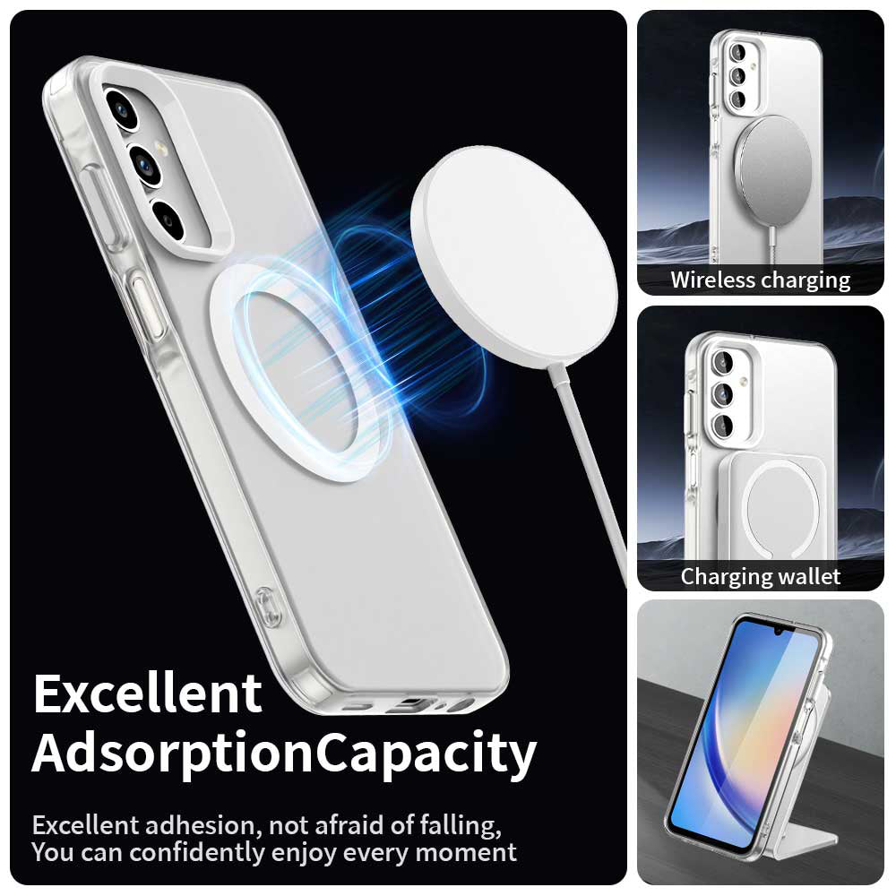 Funda MagSafe para Samsung Galaxy A15 5G A156 / A15 A155, Techsuit, CandyCase, Blanca
