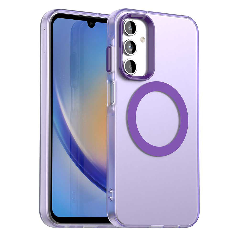 Funda MagSafe para Samsung Galaxy A15 5G A156 / A15 A155, Techsuit, CandyCase, Morado