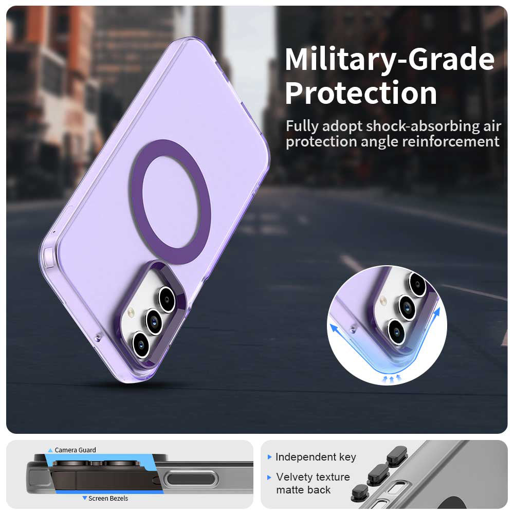 Funda MagSafe para Samsung Galaxy A15 5G A156 / A15 A155, Techsuit, CandyCase, Morado