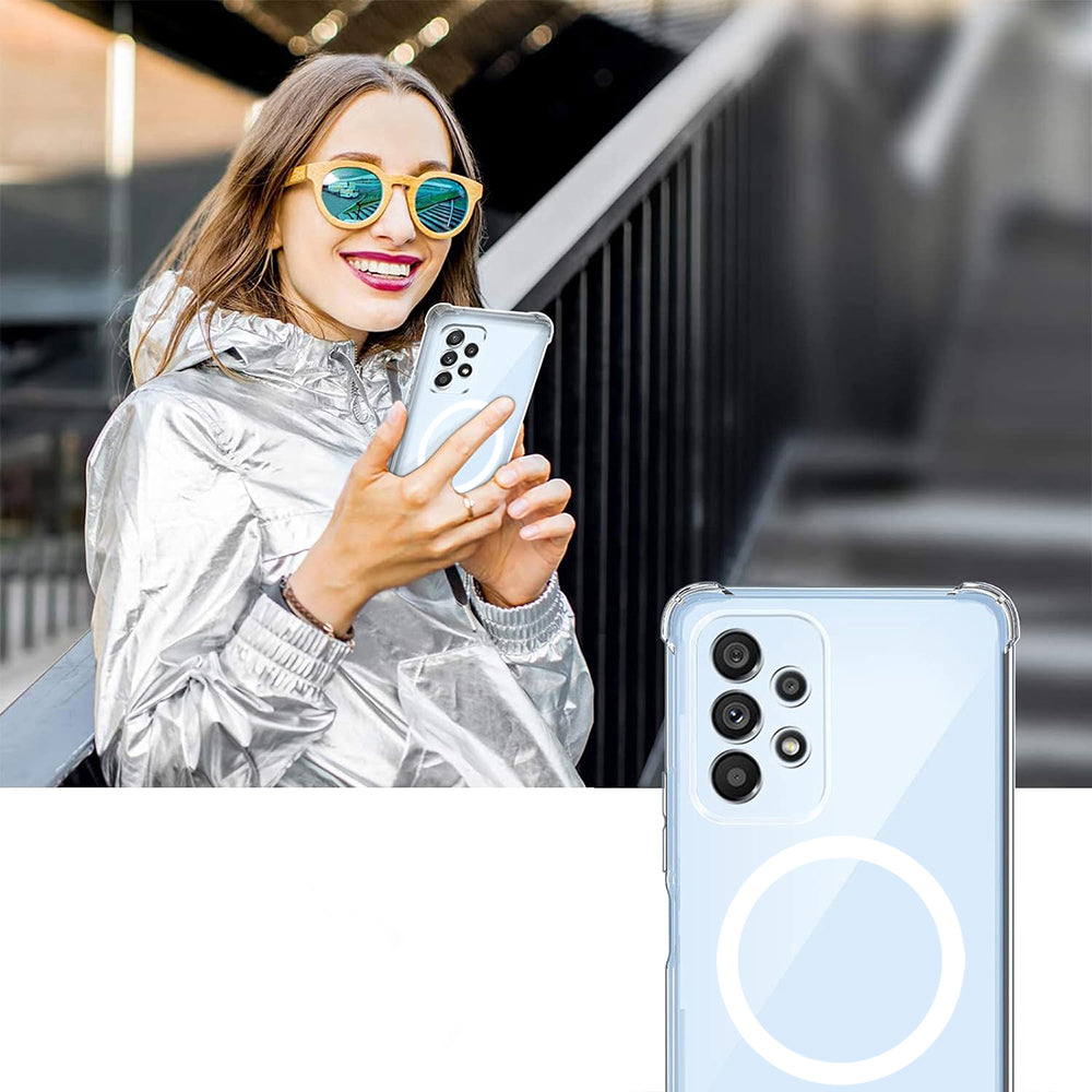 Funda MagSafe para Samsung Galaxy A15 5G A156 / A15 A155, Techsuit, a prueba de golpes, Transparente