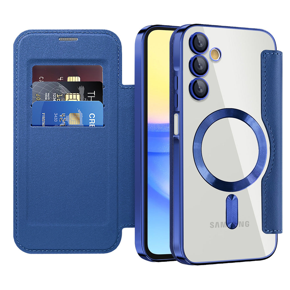 Funda MagSafe para Samsung Galaxy A15 5G A156 / A15 A155, Techsuit, SmartMag Book, Azul