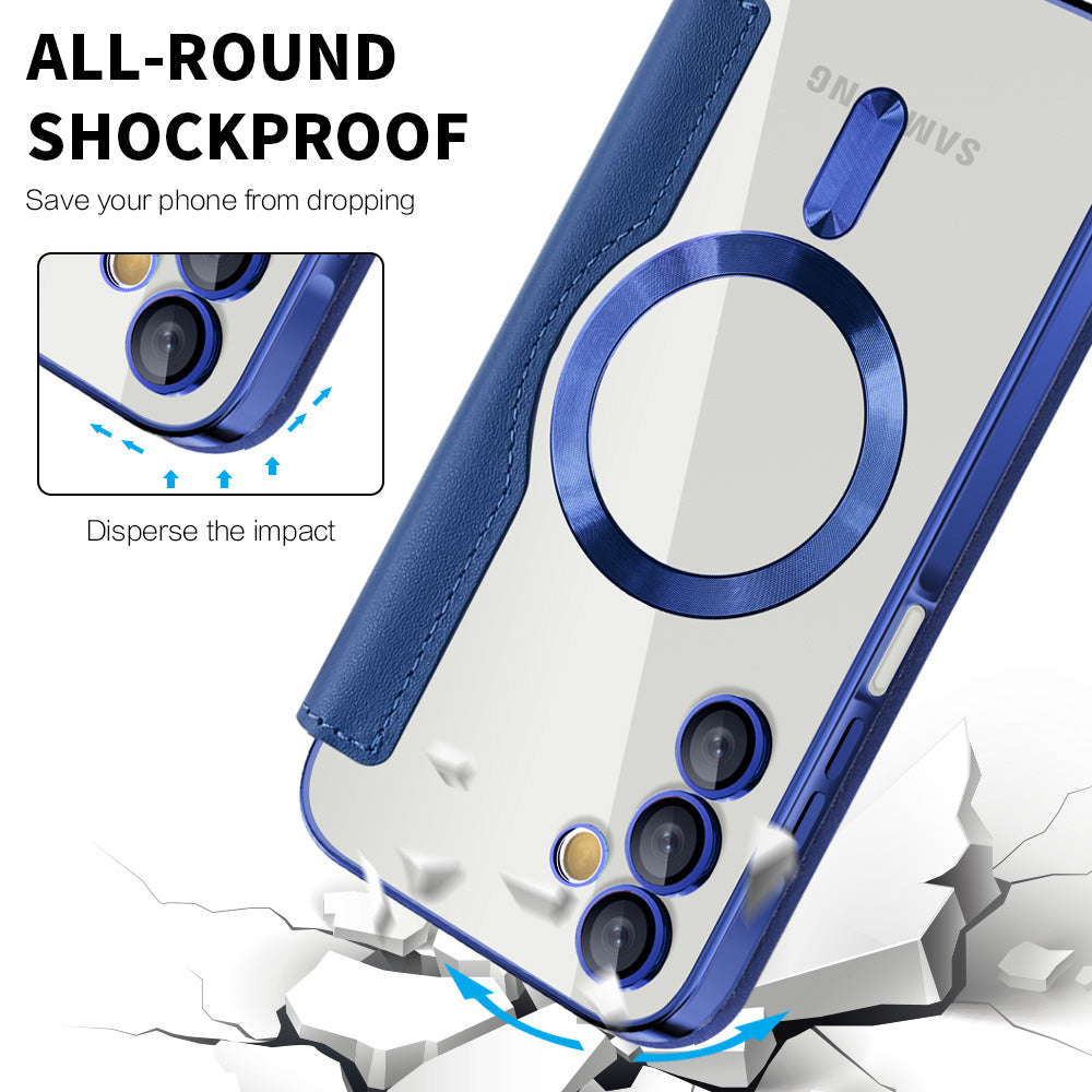 Funda MagSafe para Samsung Galaxy A15 5G A156 / A15 A155, Techsuit, SmartMag Book, Azul