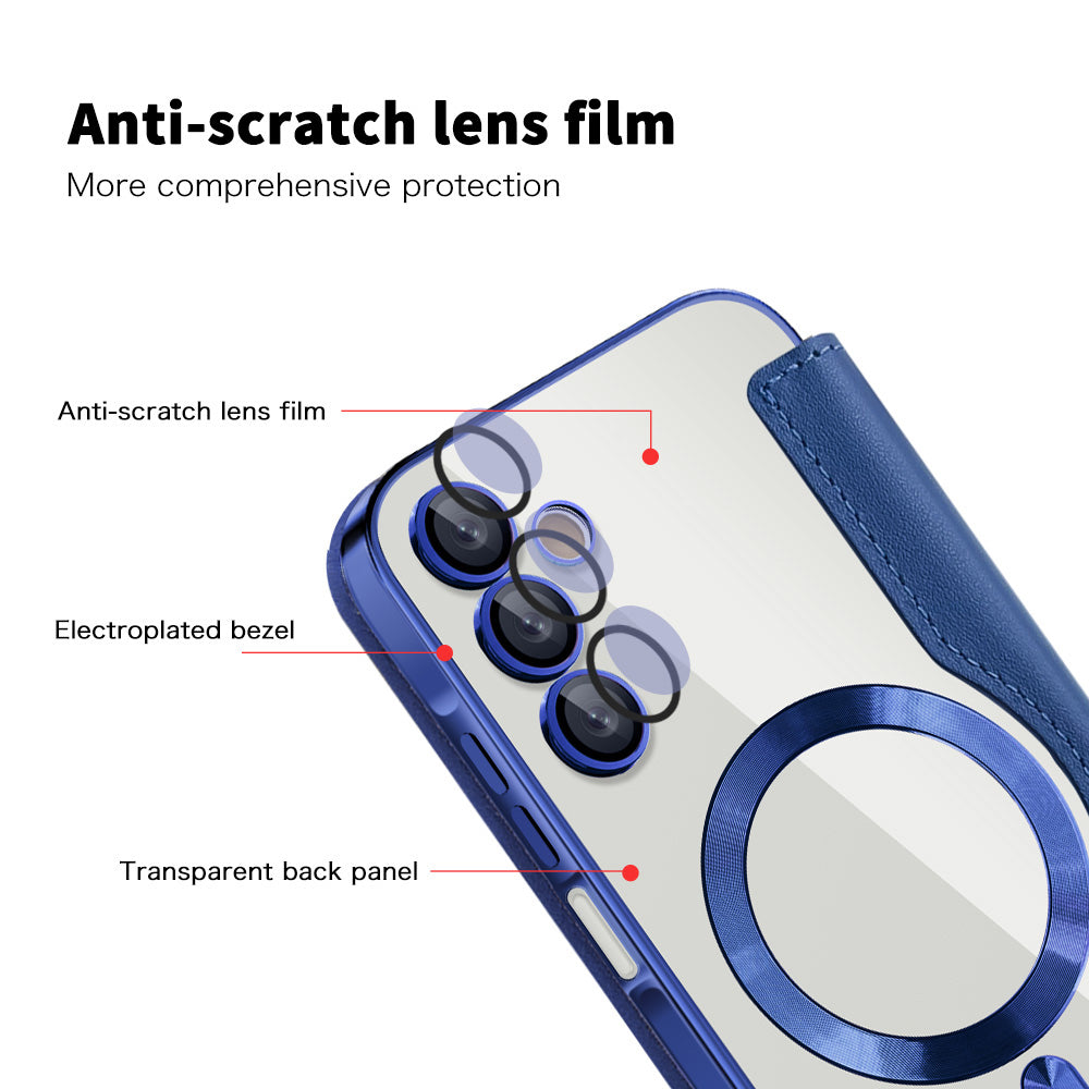 Funda MagSafe para Samsung Galaxy A15 5G A156 / A15 A155, Techsuit, SmartMag Book, Azul