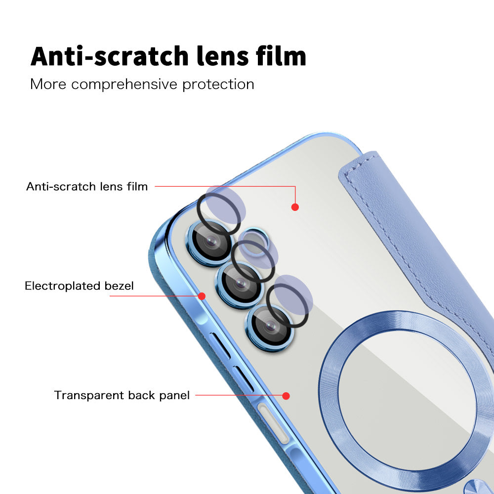 Funda MagSafe para Samsung Galaxy A15 5G A156 / A15 A155, Techsuit, SmartMag Book, Azul