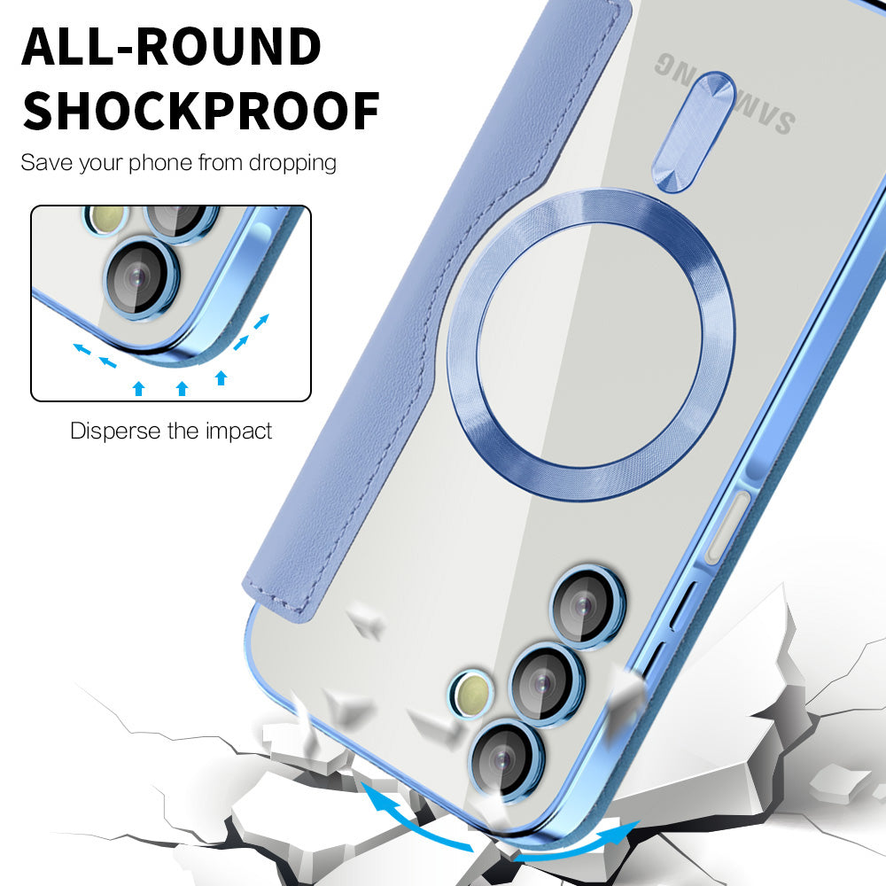 Funda MagSafe para Samsung Galaxy A15 5G A156 / A15 A155, Techsuit, SmartMag Book, Azul