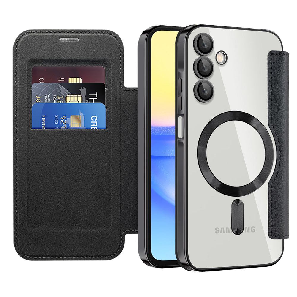 Funda MagSafe para Samsung Galaxy A15 5G A156 / A15 A155, Techsuit, SmartMag Book, Negra