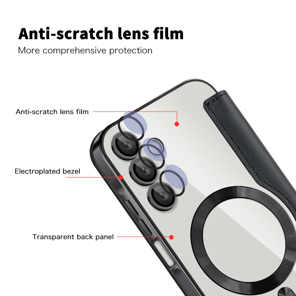 Funda MagSafe para Samsung Galaxy A15 5G A156 / A15 A155, Techsuit, SmartMag Book, Negra