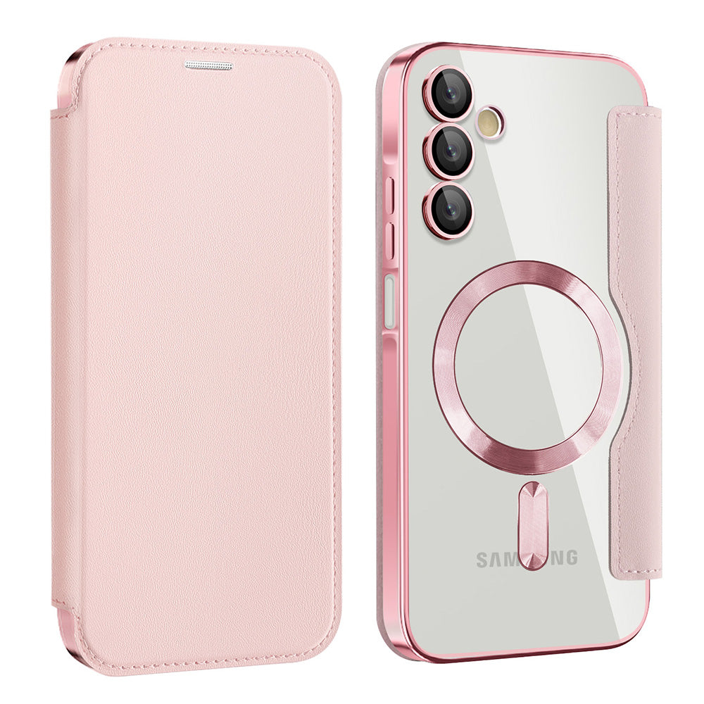 Funda MagSafe para Samsung Galaxy A15 5G A156 / A15 A155, Techsuit, SmartMag Book, Rosa