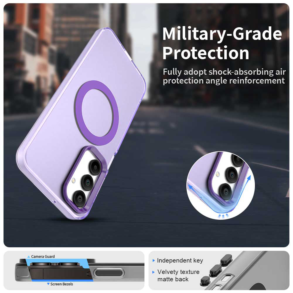 Funda MagSafe para Samsung Galaxy A16 5G A166 / A16 4G A165, Techsuit, CandyCase, Morado
