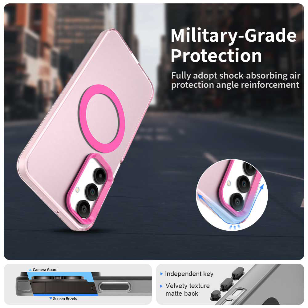 Funda MagSafe para Samsung Galaxy A16 5G A166 / A16 4G A165, Techsuit, CandyCase, Rosa