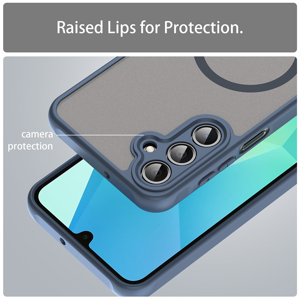 Funda MagSafe para Samsung Galaxy A16 5G A166 / A16 4G A165, Techsuit, HaloFrost II, Azul marino