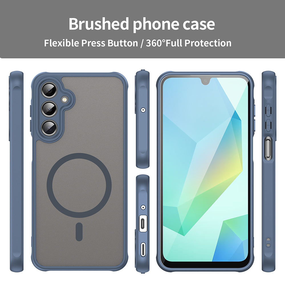 Funda MagSafe para Samsung Galaxy A16 5G A166 / A16 4G A165, Techsuit, HaloFrost II, Azul marino