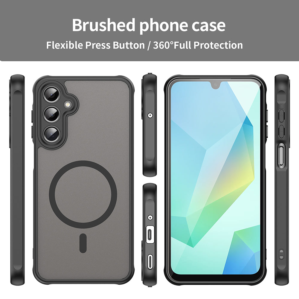 Funda MagSafe para Samsung Galaxy A16 5G A166 / A16 4G A165, Techsuit, HaloFrost II, Negra