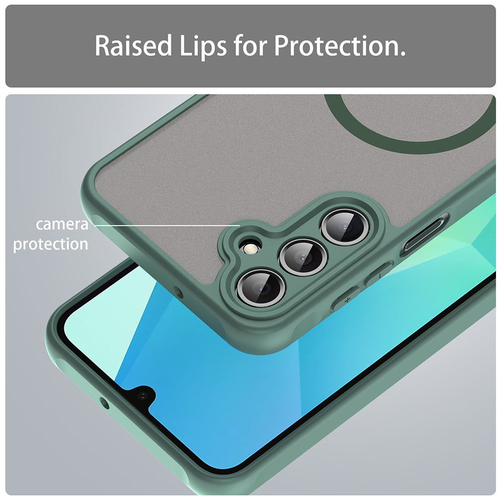 Funda MagSafe para Samsung Galaxy A16 5G A166 / A16 4G A165, Techsuit, HaloFrost II, Verde