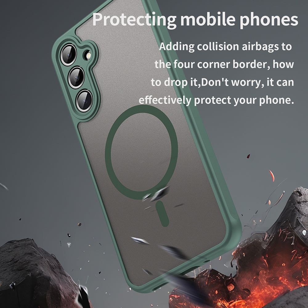 Funda MagSafe para Samsung Galaxy A16 5G A166 / A16 4G A165, Techsuit, HaloFrost II, Verde