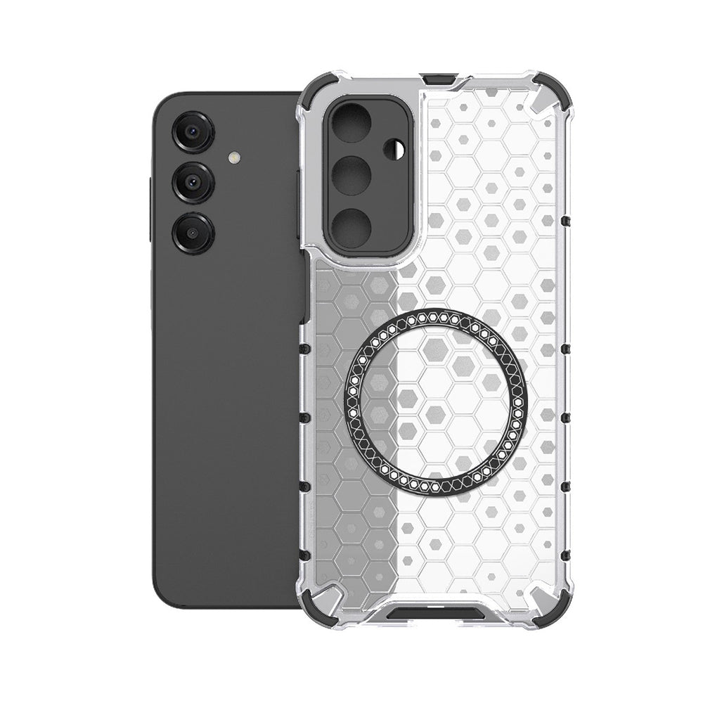 Funda MagSafe para Samsung Galaxy A16 5G A166 / A16 4G A165, Techsuit, HoneyComb Shield, Blanca