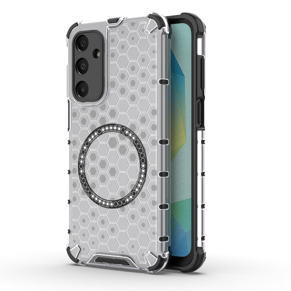 Funda MagSafe para Samsung Galaxy A16 5G A166 / A16 4G A165, Techsuit, HoneyComb Shield, Blanca
