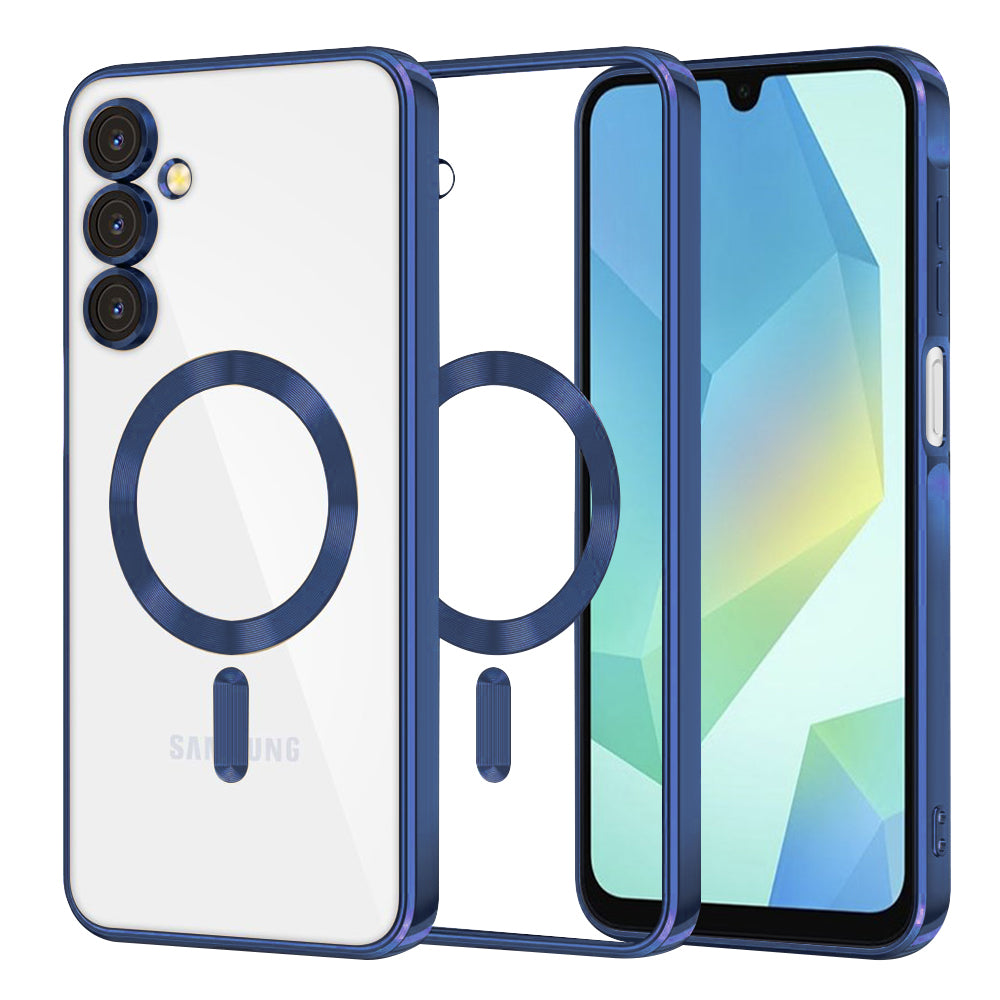 Funda MagSafe para Samsung Galaxy A16 5G A166 / A16 4G A165, Techsuit, Luxury Crystal, Azul Oscuro