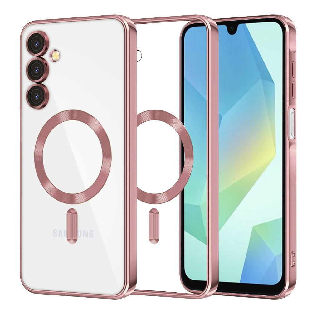 Funda MagSafe para Samsung Galaxy A16 5G A166 / A16 4G A165, Techsuit, Luxury Crystal, Rosa