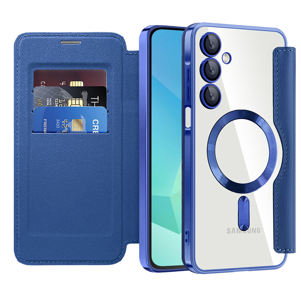 Funda MagSafe para Samsung Galaxy A16 5G A166 / A16 4G A165, Techsuit, SmartMag Book, Azul