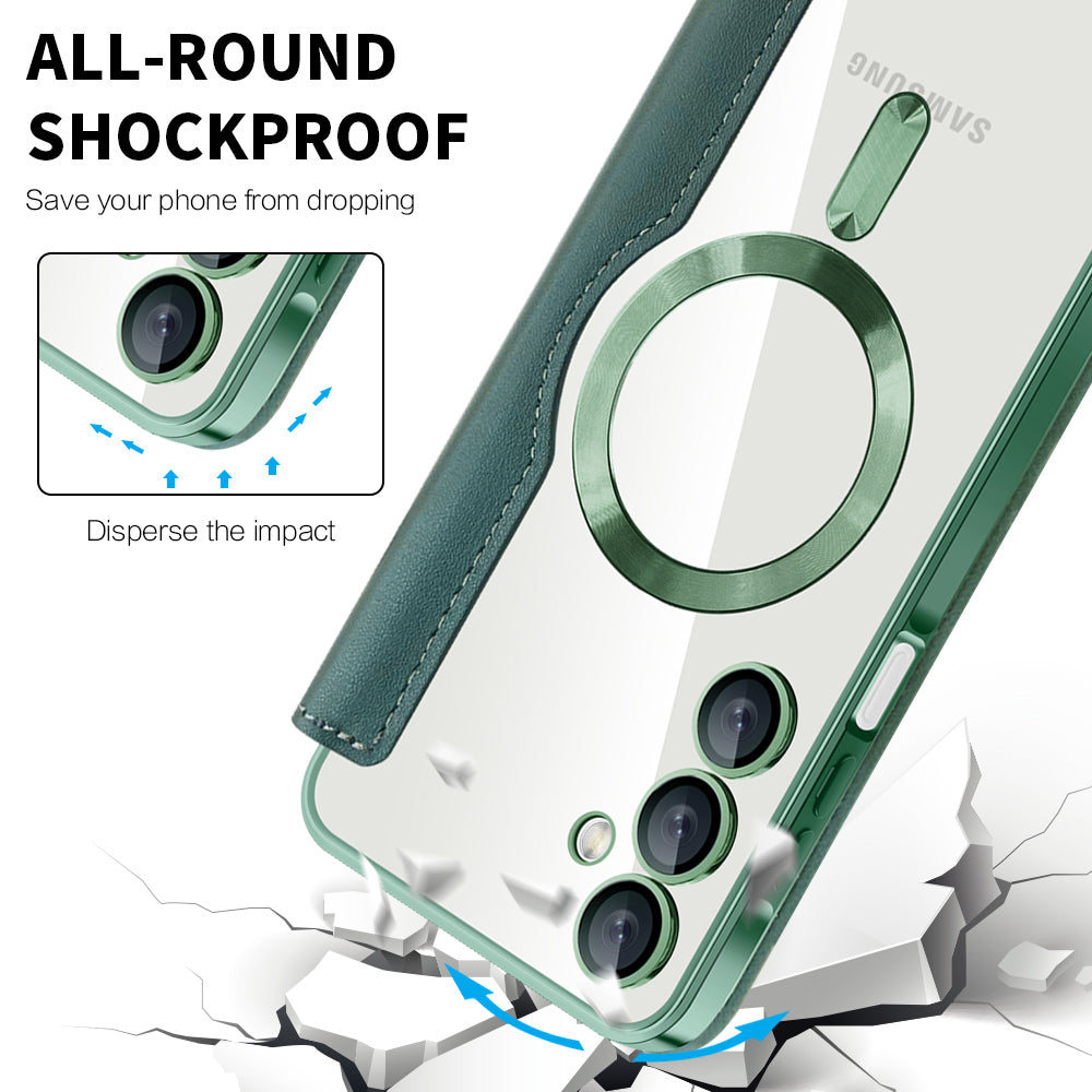 Funda MagSafe para Samsung Galaxy A16 5G A166 / A16 4G A165, Techsuit, SmartMag Book, Verde