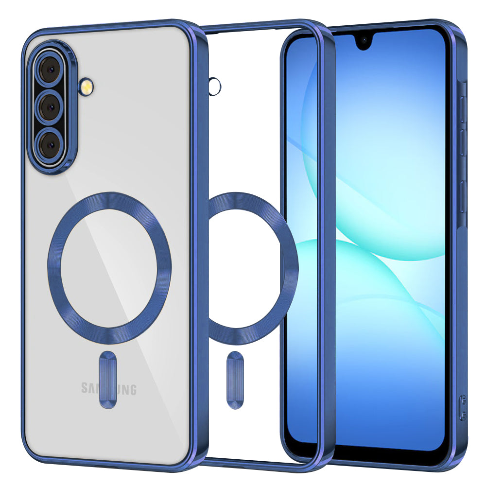 Funda MagSafe para Samsung Galaxy A17 4G / A17 5G, Techsuit, Luxury Crystal, Azul Oscuro