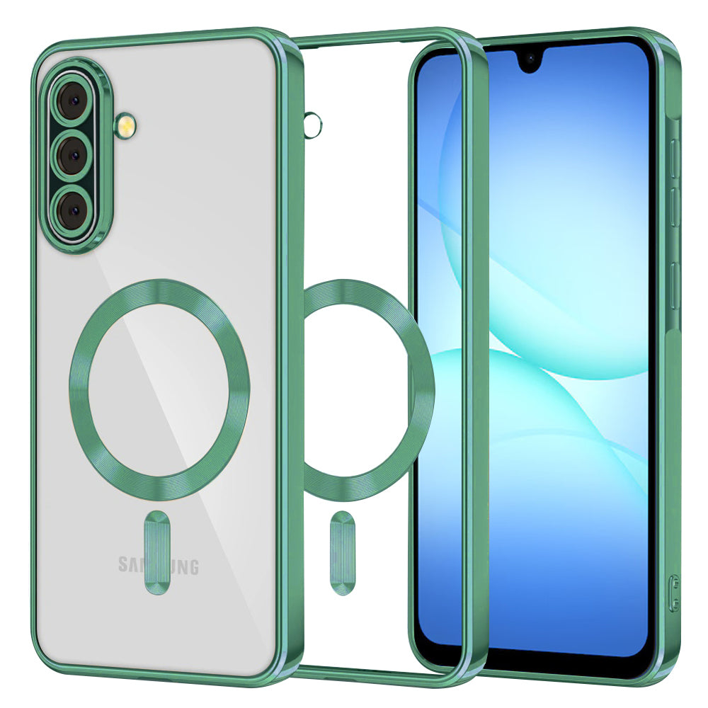 Funda MagSafe para Samsung Galaxy A17 4G / A17 5G, Techsuit, Luxury Crystal, Verde Claro