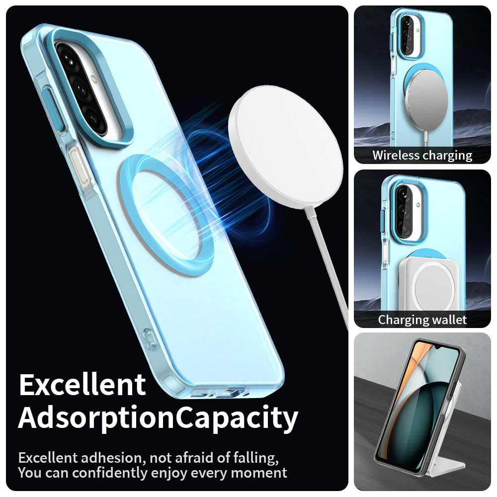 Funda MagSafe para Samsung Galaxy A17 5G A176, Techsuit, CandyCase, Azul