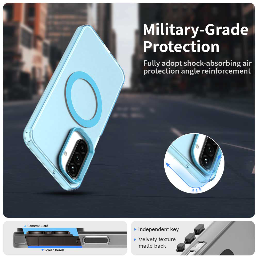 Funda MagSafe para Samsung Galaxy A17 5G A176, Techsuit, CandyCase, Azul