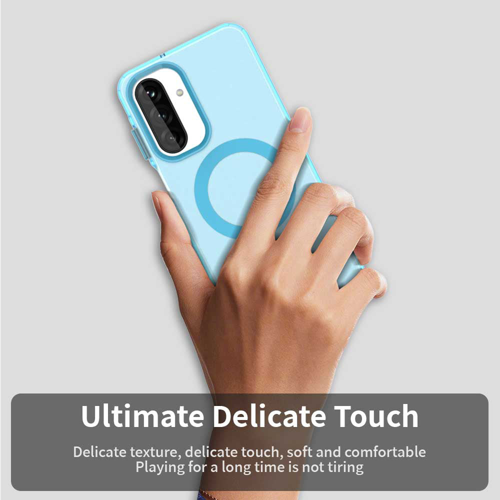 Funda MagSafe para Samsung Galaxy A17 5G A176, Techsuit, CandyCase, Azul