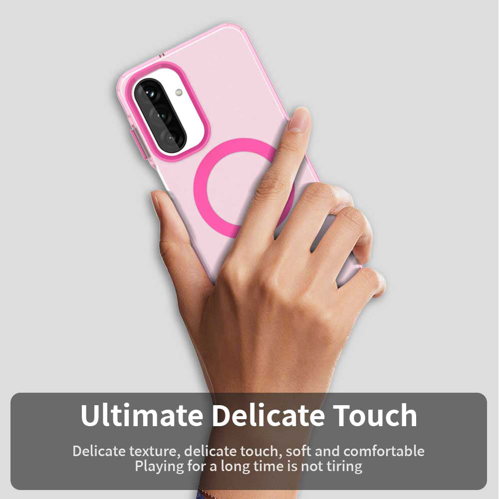 Funda MagSafe para Samsung Galaxy A18 5G A186 / A18 4G A185 / F17 / M17 / A17 4G A175, Techsuit, CandyCase, Rosa