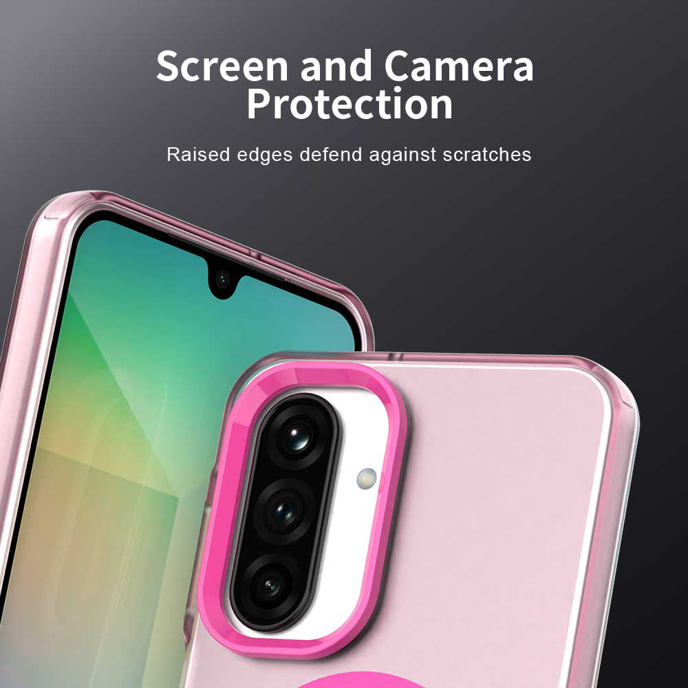 Funda MagSafe para Samsung Galaxy A18 5G A186 / A18 4G A185 / F17 / M17 / A17 4G A175, Techsuit, CandyCase, Rosa