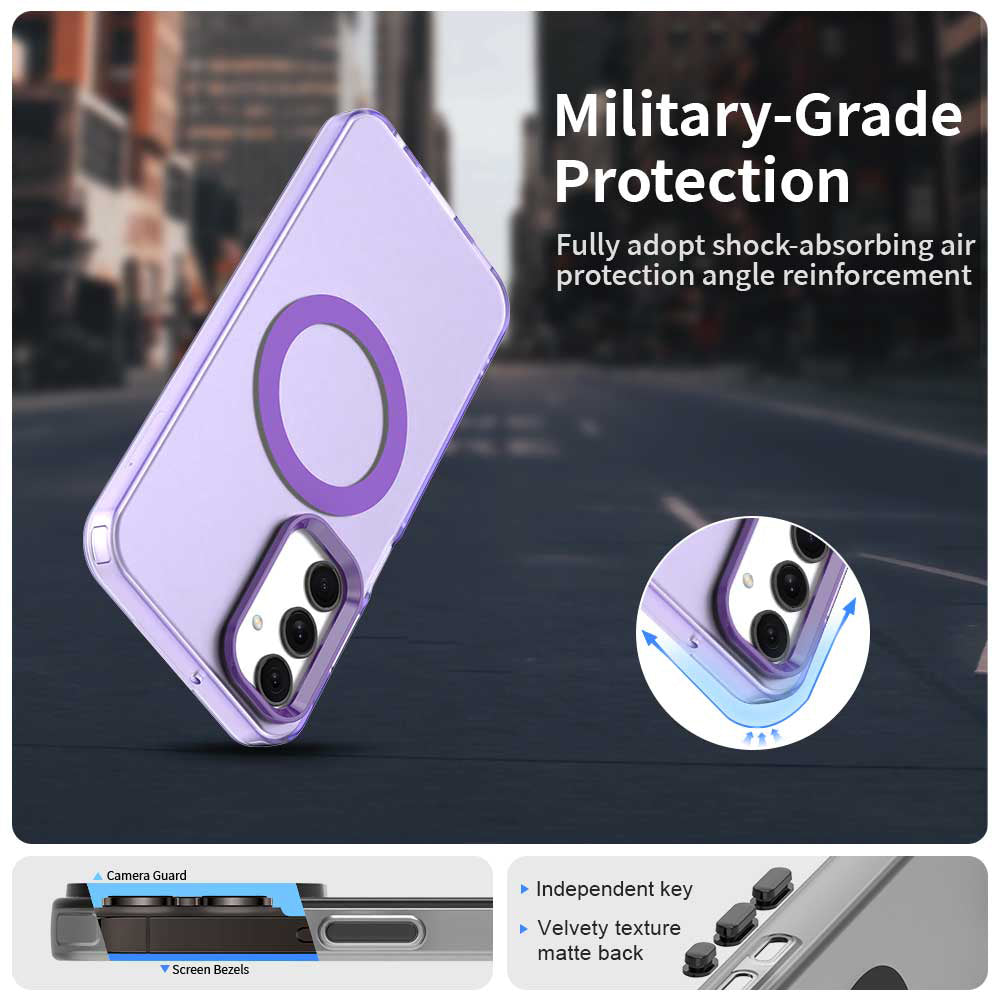 Funda MagSafe para Samsung Galaxy A25 A256, Techsuit, CandyCase, Morado
