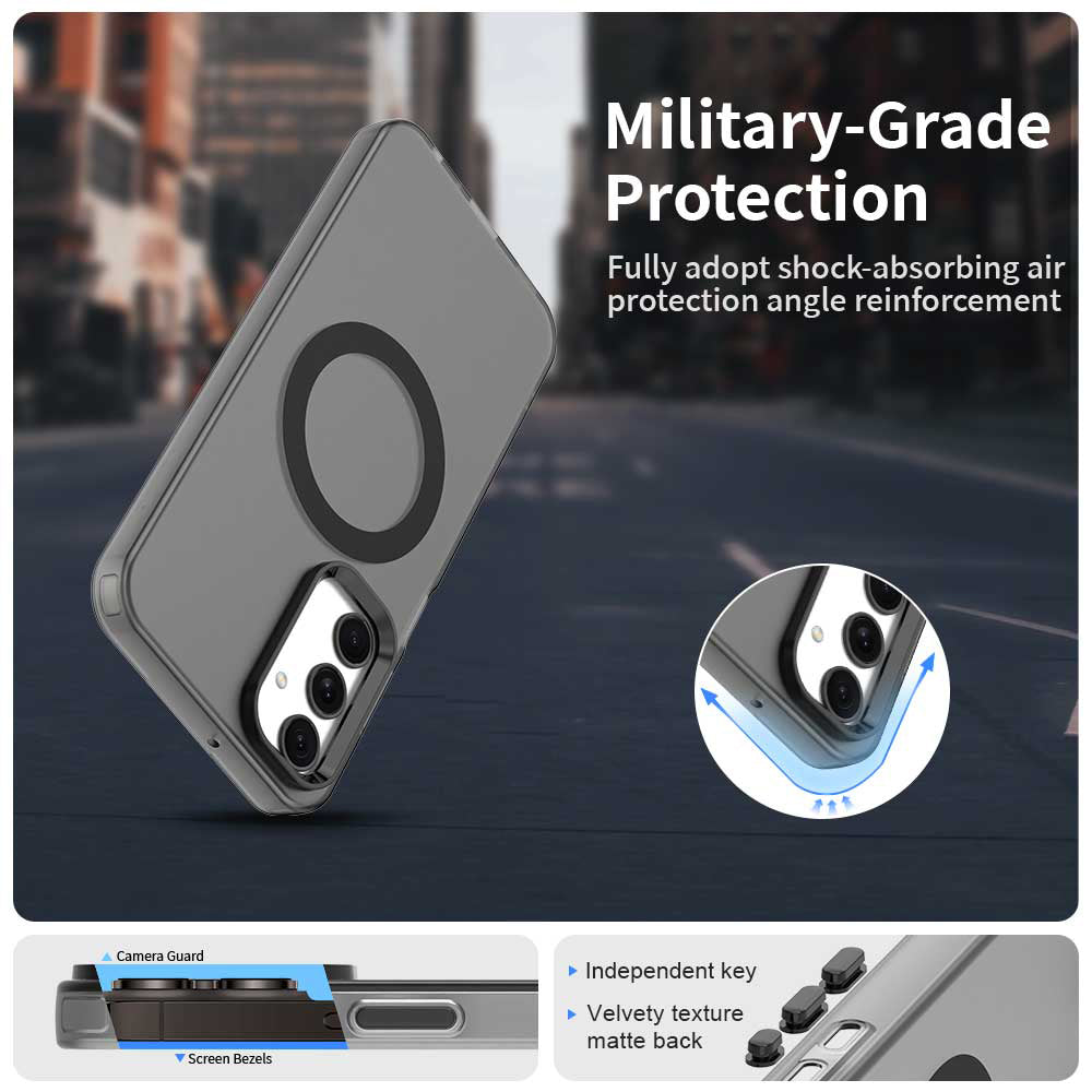 Funda MagSafe para Samsung Galaxy A25 A256, Techsuit, CandyCase, Negra