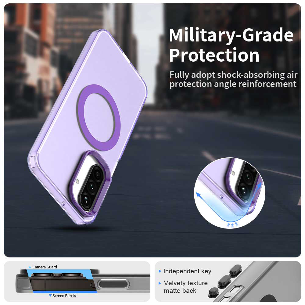 Funda MagSafe para Samsung Galaxy A26 A266, Techsuit, CandyCase, Morado