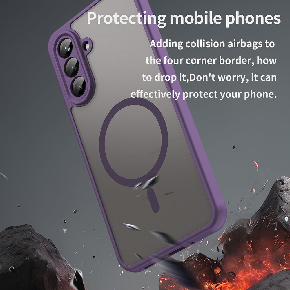 Funda MagSafe para Samsung Galaxy A26 A266, Techsuit, HaloFrost II, Morado