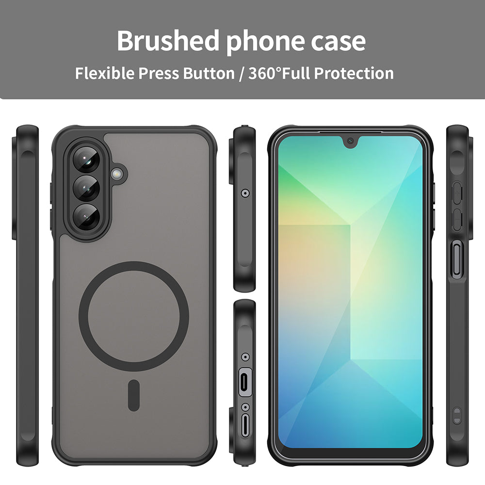Funda MagSafe para Samsung Galaxy A26 A266, Techsuit, HaloFrost II, Negra