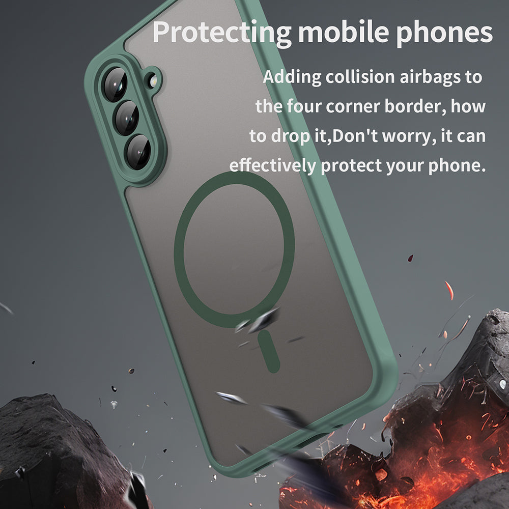 Funda MagSafe para Samsung Galaxy A26 A266, Techsuit, HaloFrost II, Verde