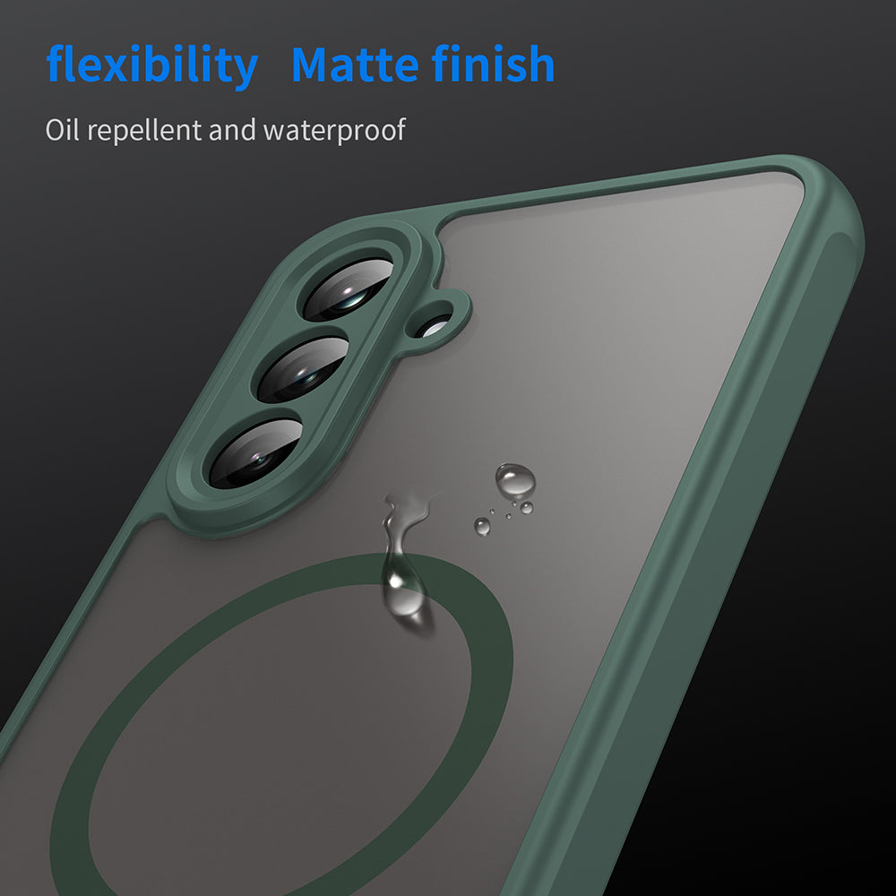Funda MagSafe para Samsung Galaxy A26 A266, Techsuit, HaloFrost II, Verde