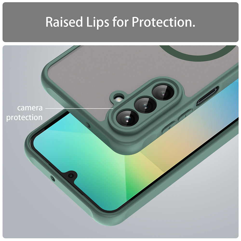 Funda MagSafe para Samsung Galaxy A26 A266, Techsuit, HaloFrost II, Verde