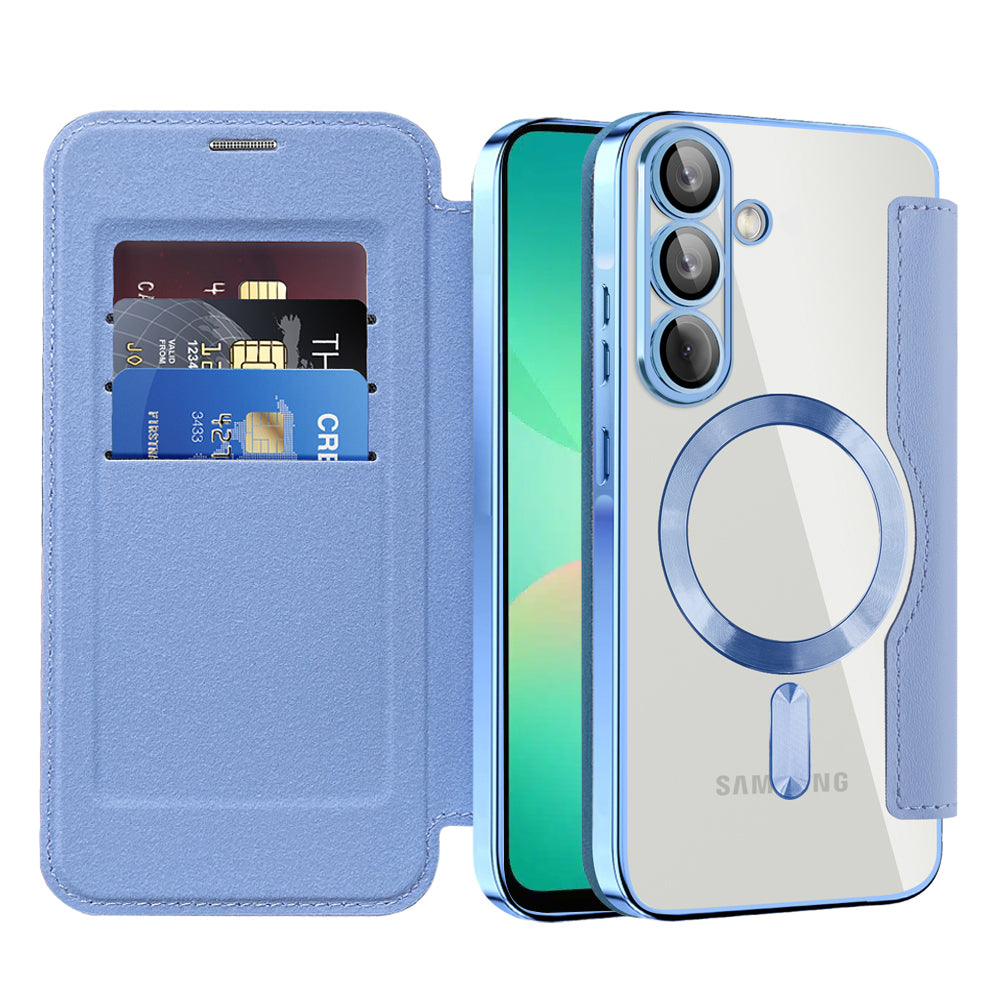 Funda MagSafe para Samsung Galaxy A26 A266, Techsuit, SmartMag Book, Azul