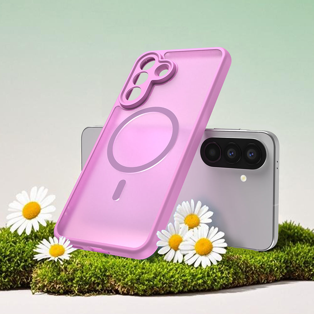 Funda MagSafe para Samsung Galaxy A27 5G, Techsuit, HaloFrost II, Rosa