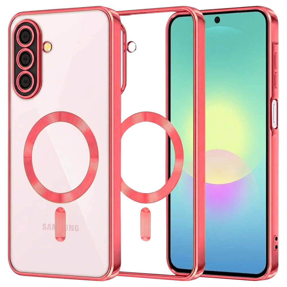 Funda MagSafe para Samsung Galaxy A27 5G, Techsuit, Luxury Crystal, Roja