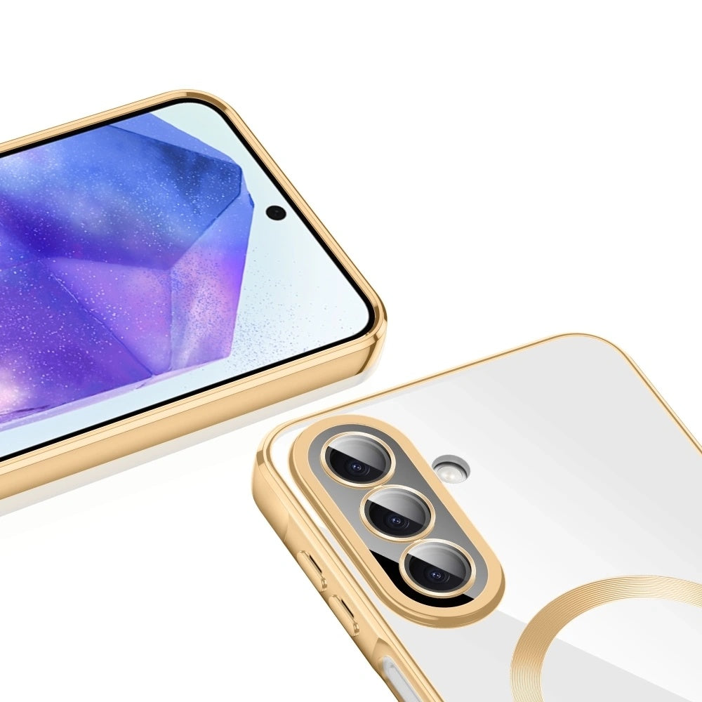 Funda MagSafe para Samsung Galaxy A27 5G, Techsuit, Luxury Crystal, Rosa